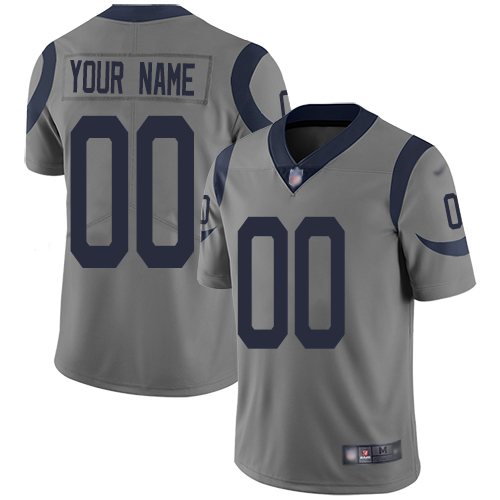 Los Angeles Rams Customized Gray Men's Stitched Football Limited Inverted Legend Jersey