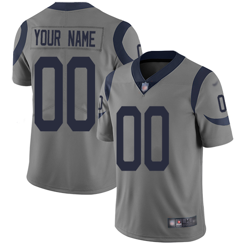 Los Angeles Rams Customized Gray Men's Stitched Football Limited Inverted Legend Jersey Los Angeles Rams Customized Gray Men's Stitched Football Limited Inverted Legend Jersey
