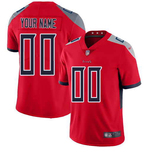 Tennessee Titans Customized Red Men's Stitched Football Limited Inverted Legend Jersey