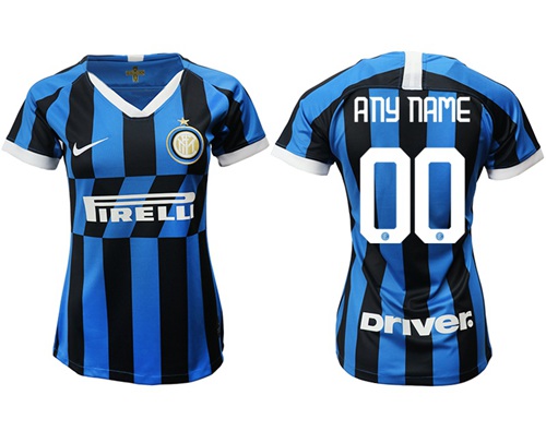 Women's Inter Milan Personalized Home Soccer Club Jersey