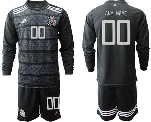 Mexico Personalized Home Long Sleeves Soccer Country Jersey
