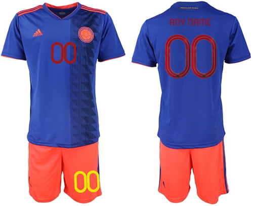 Colombia Personalized Away Soccer Country Jersey