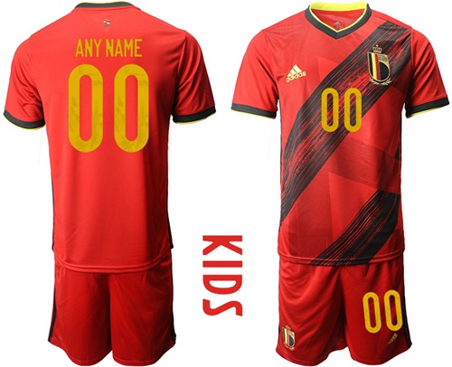 Belgium Personalized Home Kid Soccer Country Jersey