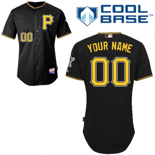 Custom Pittsburgh Pirates Black Cool Base MLB Jerseys
