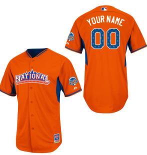 Cheap 2013 MLB ALL STAR National League Personalized Orange Game Jerseys For Sale