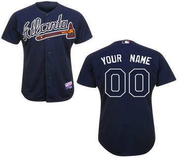 Atlanta Braves Authentic Personalized Alternate Road Cool Base Jersey