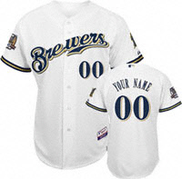 Milwaukee Brewers Customized white cool base home Jerseys Milwaukee Brewers Customized white cool base home Jerseys