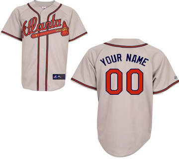Atlanta Braves Replica Personalized Road Jersey