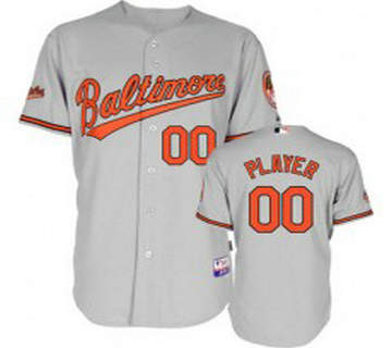 Baltimore Orioles Blank Grey Custom MLB Jersey