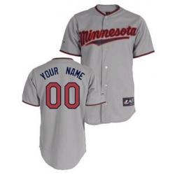 Minnesota Twins Grey MLB customized jerseys