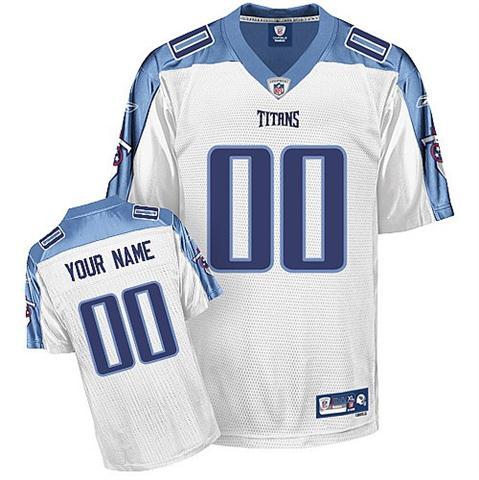 Tennessee Titans White Customized NFL Jerseys