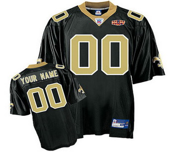 New Orleans Saints Super Bowl XLIV Customized Jerseys black