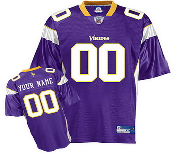 Minnesota Vikings Customized Jerseys Purple