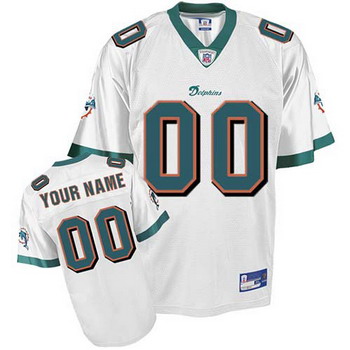 Miami Dolphins Customized Jerseys white Miami Dolphins Customized Jerseys white