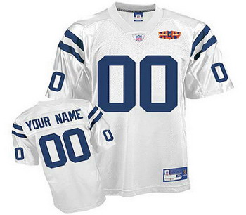 Cheap Indianapolis Colts Super Bowl XLIV Customized Jerseys white For Sale