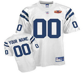 Indianapolis Colts Super Bowl XLIV Customized Jerseys white