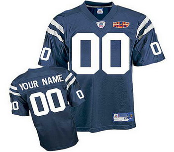 Cheap Indianapolis Colts Super Bowl XLIV Customized Jerseys blue For Sale