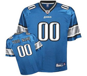 Cheap Detroit Lions Customized Jerseys blue For Sale