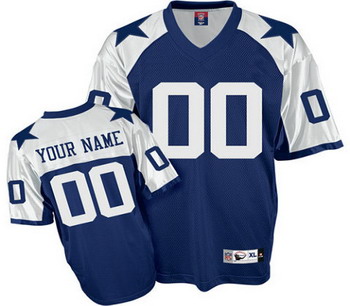 Dallas Cowboys Customized Jerseys Throwback blue Jersey