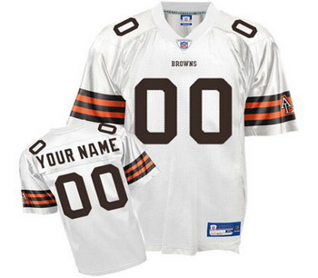Cheap Cleveland Browns Customized Jerseys White Jerseys For Sale