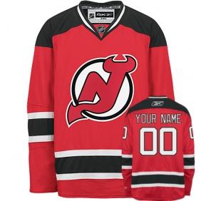 New Jerseys Devils Personalized Authentic Red Jersey