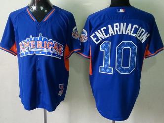 Cheap 2013 MLB ALL STAR American League Toronto Blue Jays 10 Edwin Encarnacion Blue MLB Jerseys For Sale