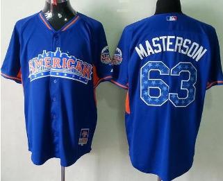 Cheap 2013 MLB ALL STAR American League Cleveland Indians 63 Justin Masterson Blue MLB Jerseys For Sale