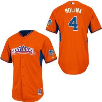 Cheap 2013 MLB ALL STAR National League St.Louis Cardinals 4 Yadier Molina Orange Jerseys For Sale
