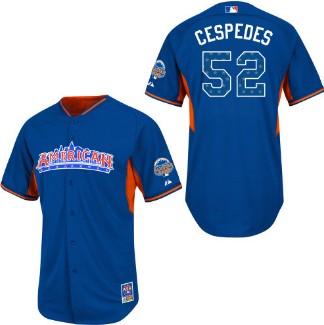 Cheap 2013 MLB ALL STAR American League Oakland Athletics 52 Yoenis Cespedes Blue Jerseys For Sale