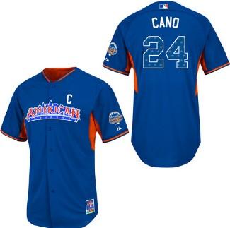 Cheap 2013 MLB ALL STAR American League New York Yankees 24 Robinson Cano Blue Jerseys For Sale