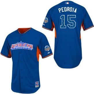 Cheap 2013 MLB ALL STAR American League Boston Red Sox 15 Dustin Pedroia Blue Jerseys For Sale