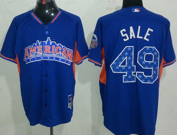 Cheap 2013 MLB ALL STAR American League Chicago White Sox 49 Chris Sale Blue Jerseys For Sale