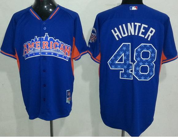 Cheap 2013 MLB ALL STAR American League Detroit Tigers 48 Torii Hunter Blue Jerseys For Sale
