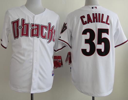 Arizona Diamondbacks 35 Trevor Cahill White Cool Base MLB Jersey