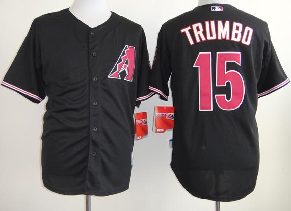 Arizona Diamondbacks 15 Mark Trumbo Black Cool Base MLB Jersey