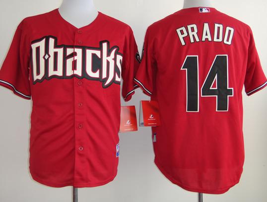 Arizona Diamondbacks 14 Martin Prado Red Cool Base MLB Jersey