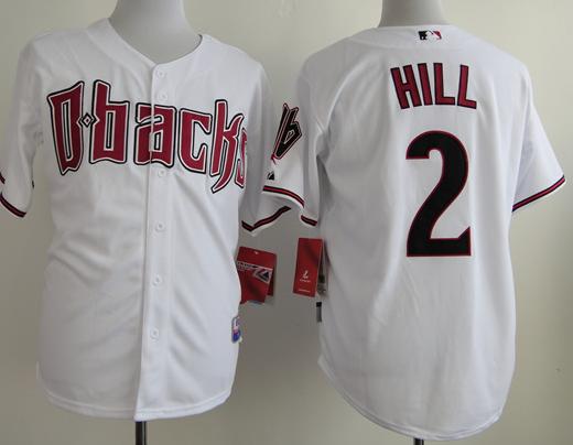 Arizona Diamondbacks 2 Aaron Hill White Cool Base MLB Jersey