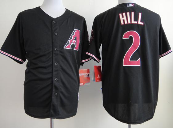 Arizona Diamondbacks 2 Aaron Hill Black Cool Base MLB Jersey