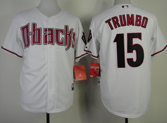 Cheap Arizona Diamondbacks 15 Mark Trumbo White MLB Baseball Jersey For Sale