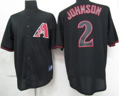 Arizona Diamondbacks 2 Johnson Black Fashion Jerseys