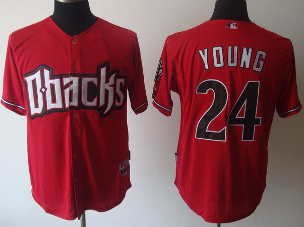 Arizona Diamondbacks 24 Young Red Cool Base MLB Jerseys