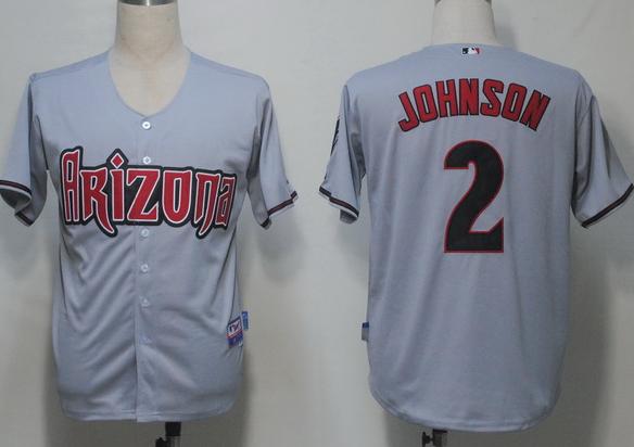 Cheap Arizona Diamondbacks 2 Johnson Grey Cool Base MLB Jerseys For Sale