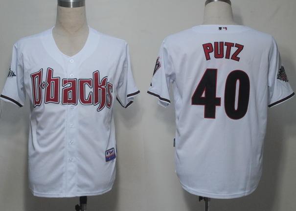 Arizona Diamondbacks 40 Putz White Cool Base MLB Jerseys