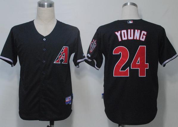 Arizona Diamondbacks 24 Young Black Cool Base MLB Jerseys