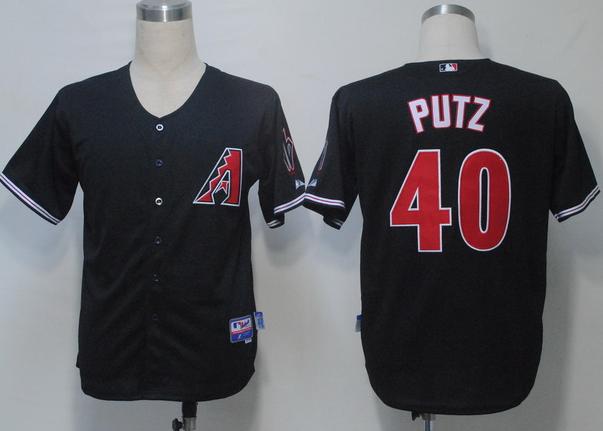 Arizona Diamondbacks 40 Putz Black Cool Base MLB Jerseys