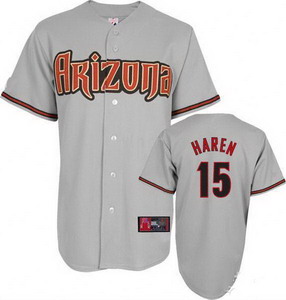 Cheap Arizona Diamondbacks Jersey 15 Dan Haren grey Baseball Jerseys For Sale