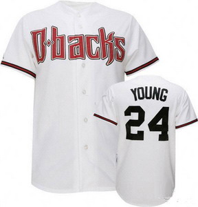 Arizona Diamondbacks 24 Young white baseball jerseys