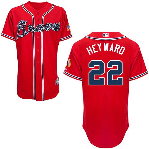Cheap Atlanta Braves 22 Jason Heyward Red Cool Base MLB Jersey 2014 New Style For Sale