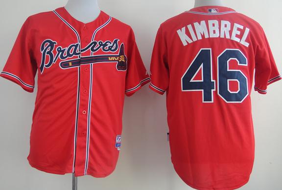 Cheap Atlanta Braves 46 Craig Kimbrel Red Cool Base MLB Jerseys For Sale