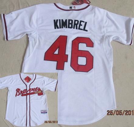 Cheap Atlanta Braves 46 Craig Kimbrel White Cool Base MLB Jerseys For Sale